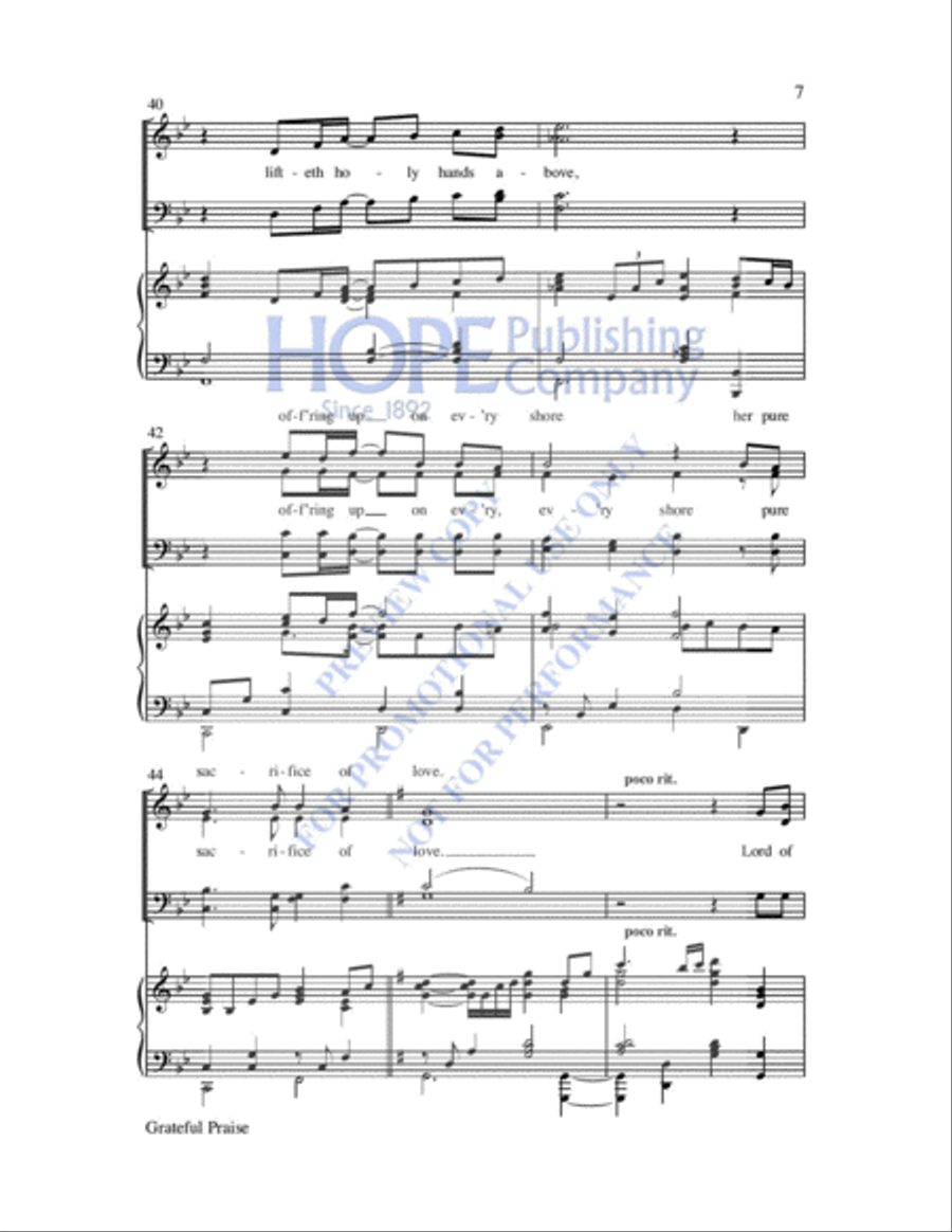 Grateful Praise 4-Part scores gallery preview page 8