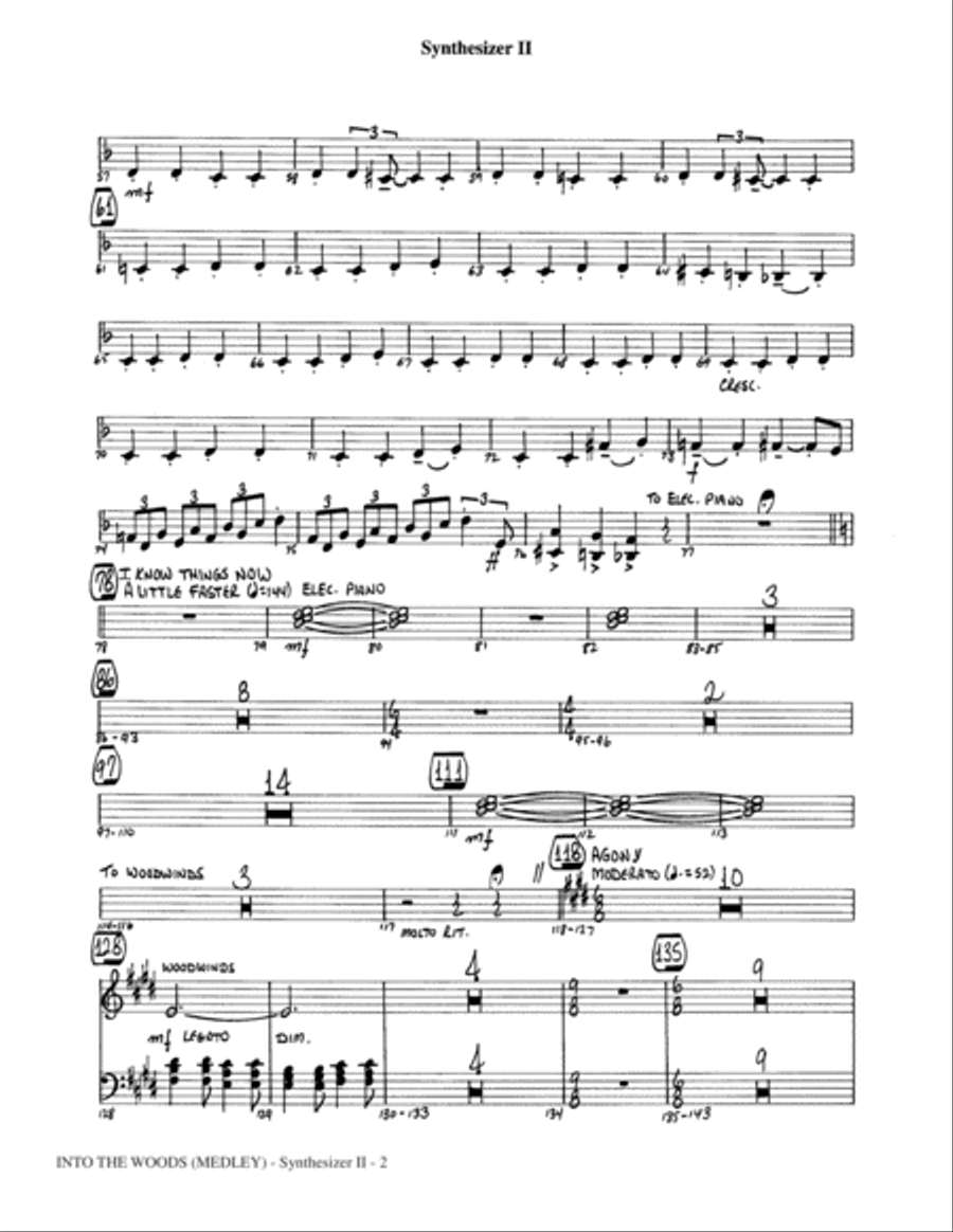 Into The Woods (Medley) - Synthesizer II Choir scores gallery preview page 2
