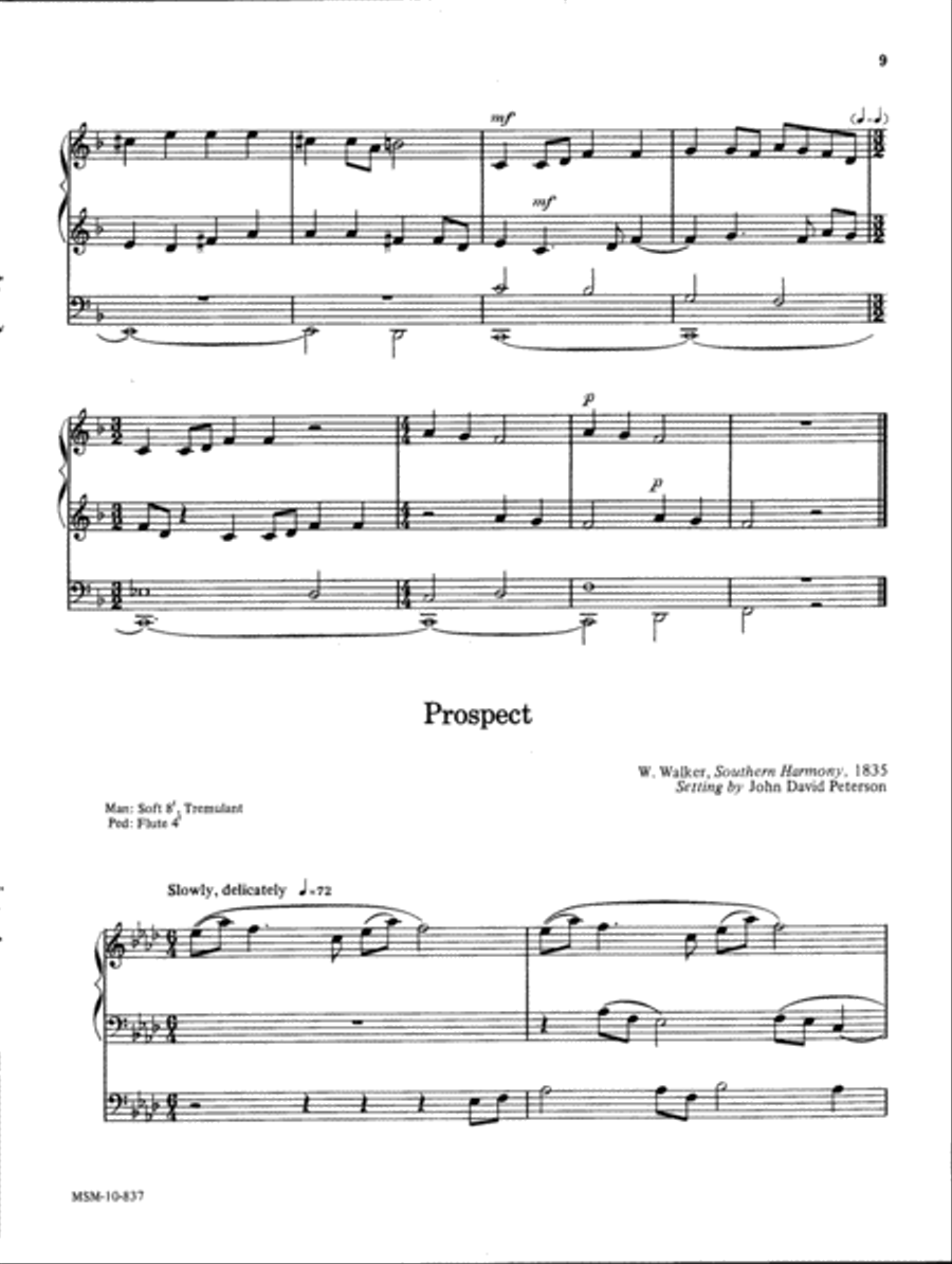 Five Short Preludes on American Folk Hymns Organ scores gallery preview page 4