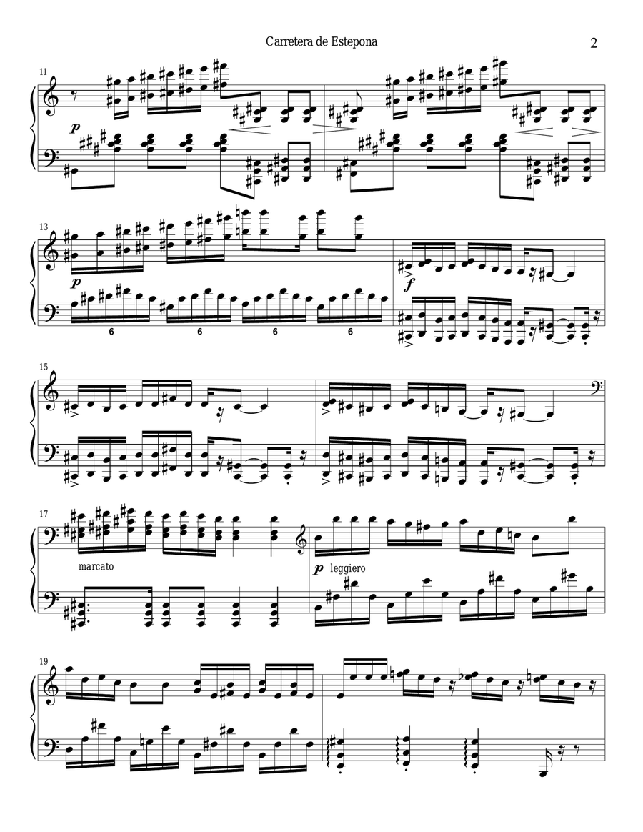 Carretera d’Estepona Piano Solo scores gallery preview page 2