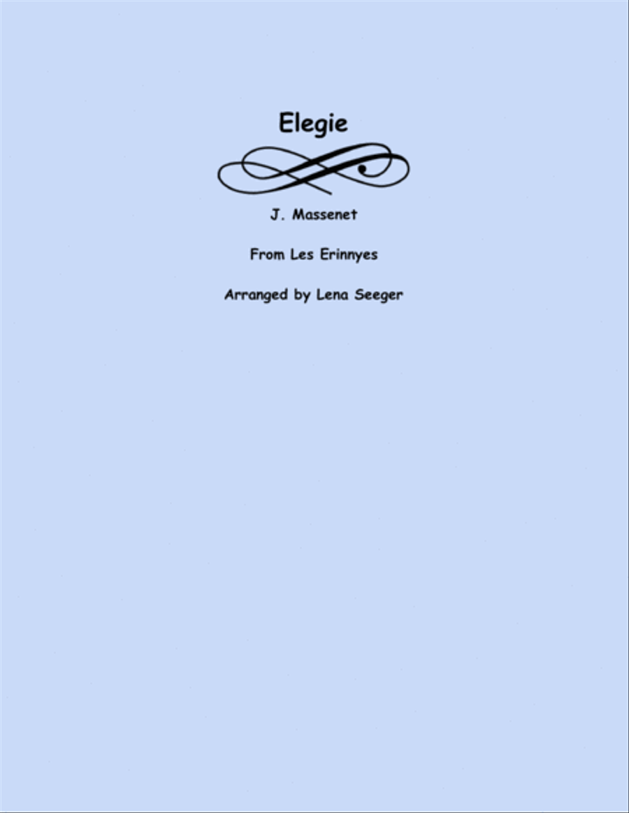 Elegie from Les Errinyes Elegie from Les Errinyes Viola scores gallery preview page 1