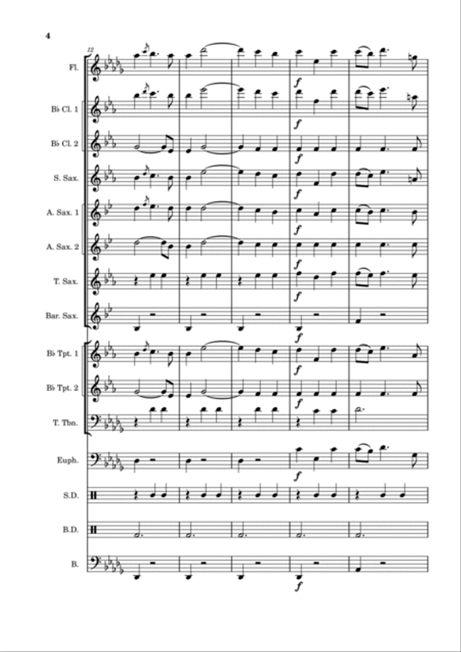 May Blossom (WEIR) Marching Band scores gallery preview page 4
