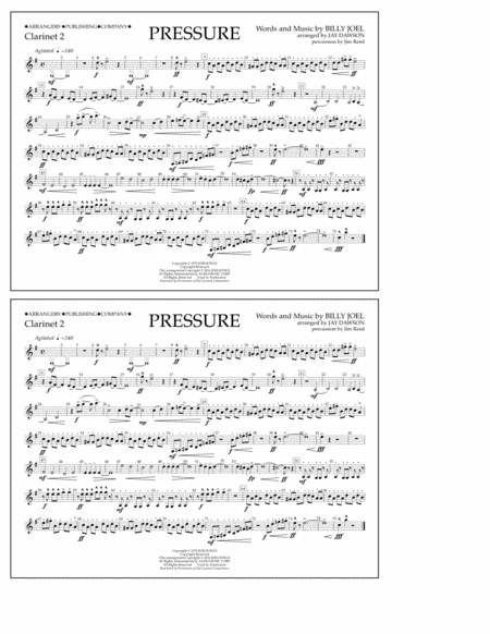 Pressure - Clarinet 2