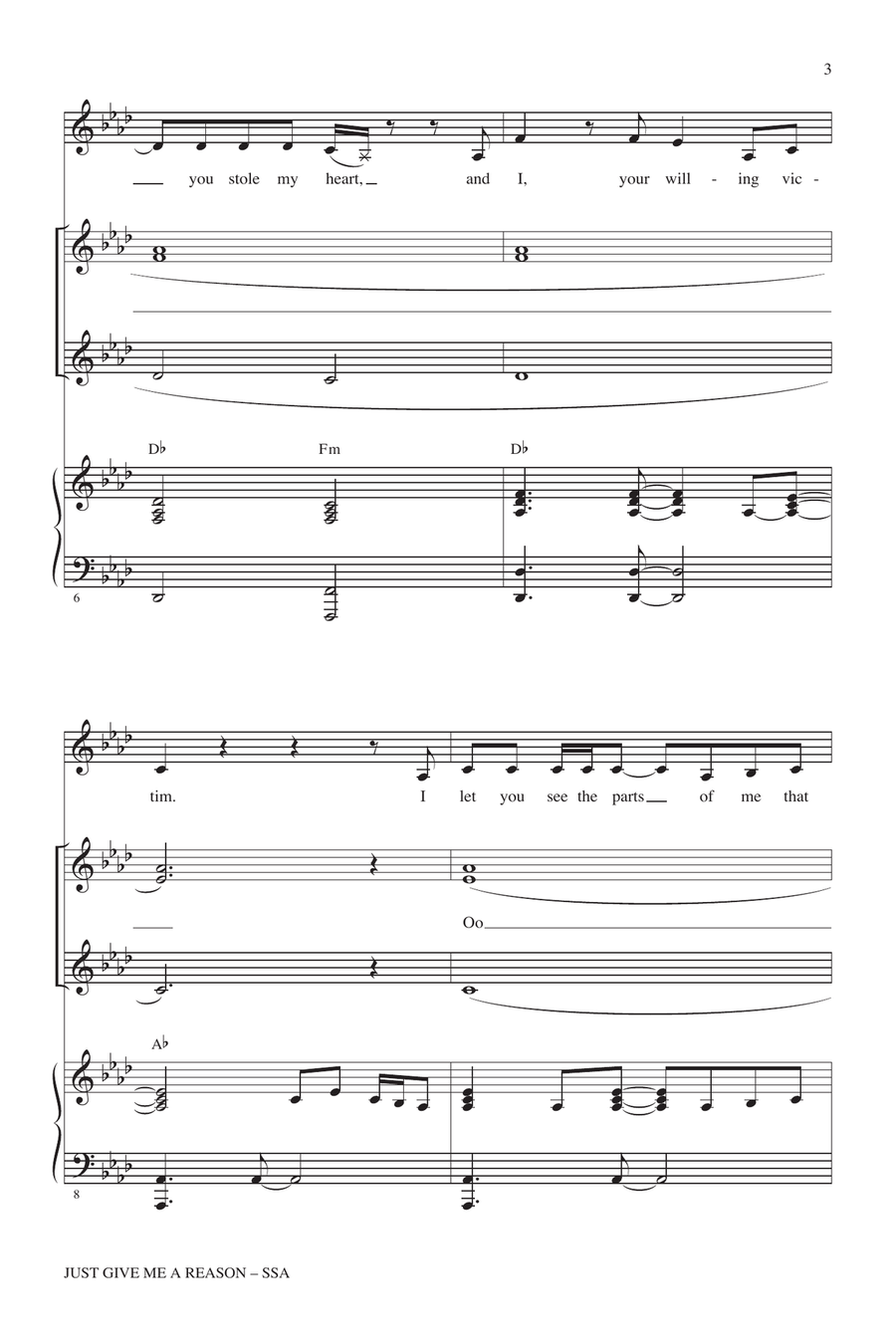 Just Give Me A Reason Just Give Me A Reason SSA scores gallery preview page 2