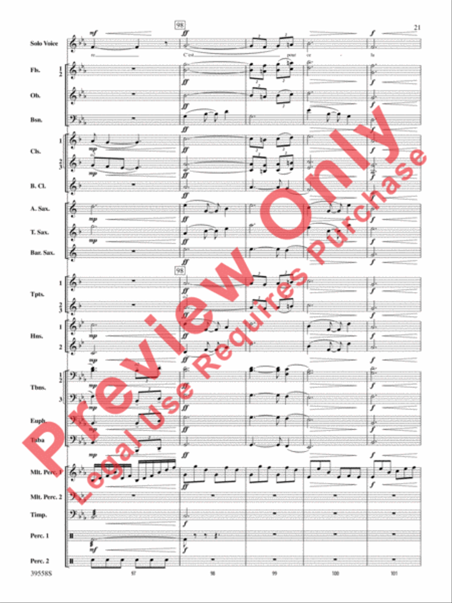 I Was Born for This Concert Band scores gallery preview page 22