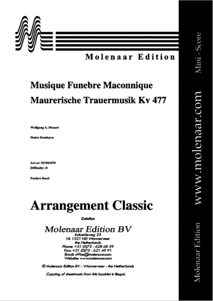 Musique Funebre Maconnique Fanfare Band scores gallery preview page 2