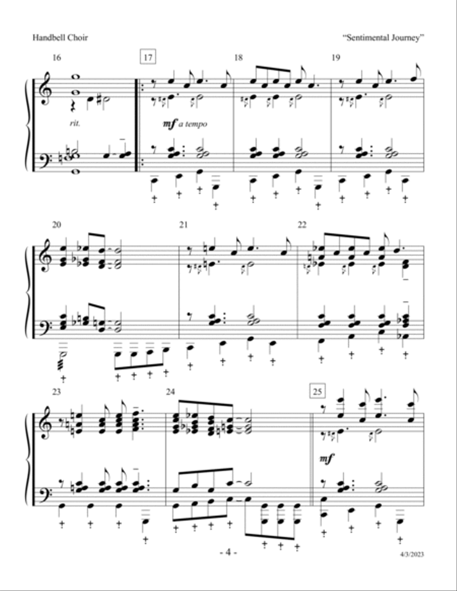 Sentimental Journey Piano, Vocal, Guitar scores gallery preview page 4