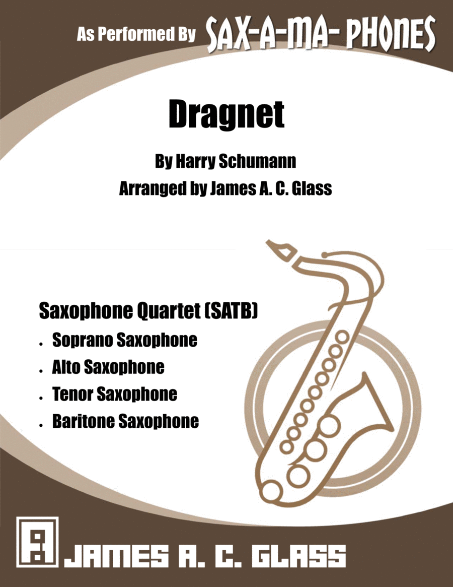 Dragnet Saxophone Quartet scores gallery preview page 1