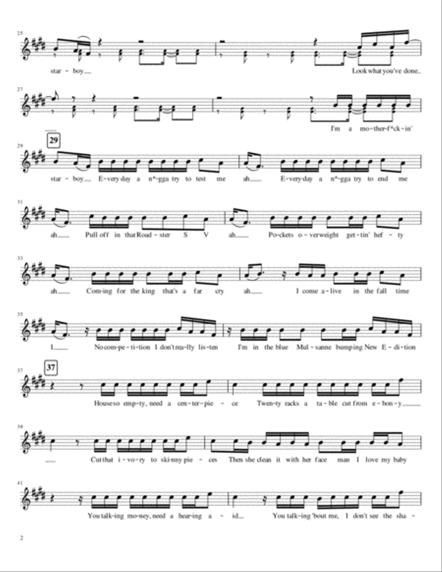 Starboy Alto Saxophone scores gallery preview page 2