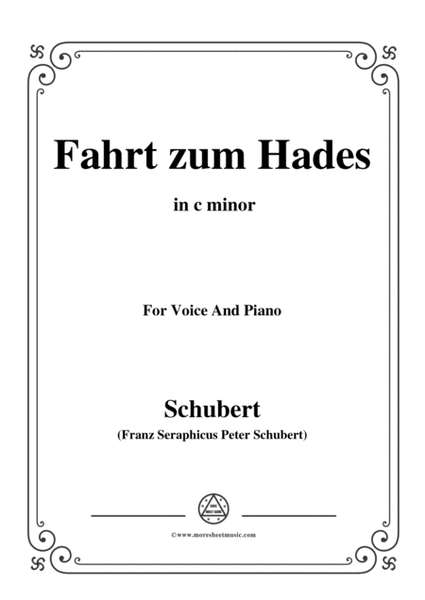 Schubert-Fahrt zum Hades,in c minor,D.526,for Voice and Piano image number null