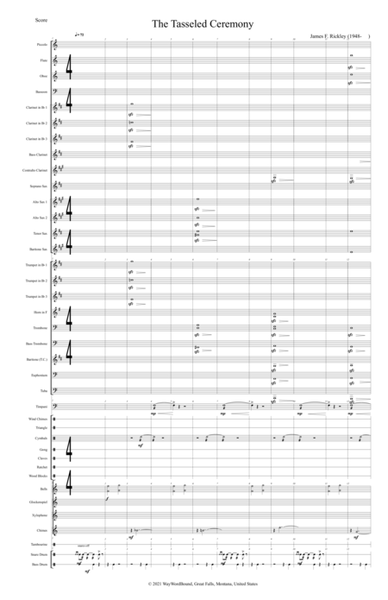 The Tasseled Ceremony Concert Band - Digital Sheet Music
