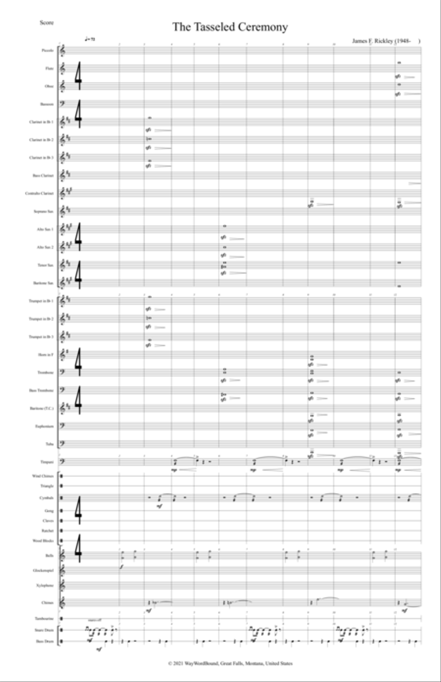 The Tasseled Ceremony The Tasseled Ceremony Concert Band scores gallery preview page 2