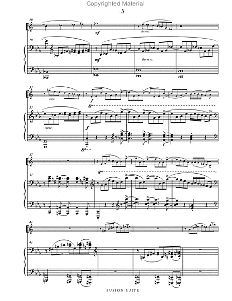 Fusion Suite (score & 1 part) Baritone Saxophone scores gallery preview page 4
