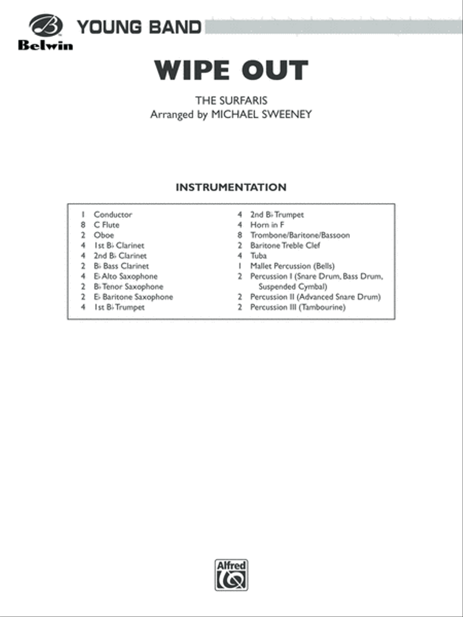 Wipe Out: Score Concert Band scores gallery preview page 1