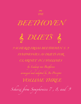 The Beethoven Duets For Clarinet Volume 3 Scherzi 7, 8 and 9