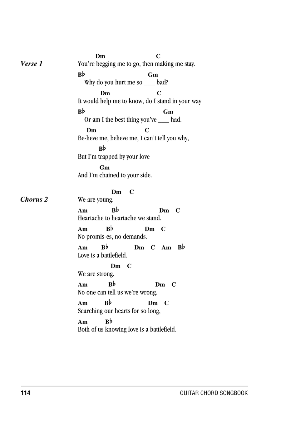 Love Is A Battlefield Acoustic Guitar scores gallery preview page 2