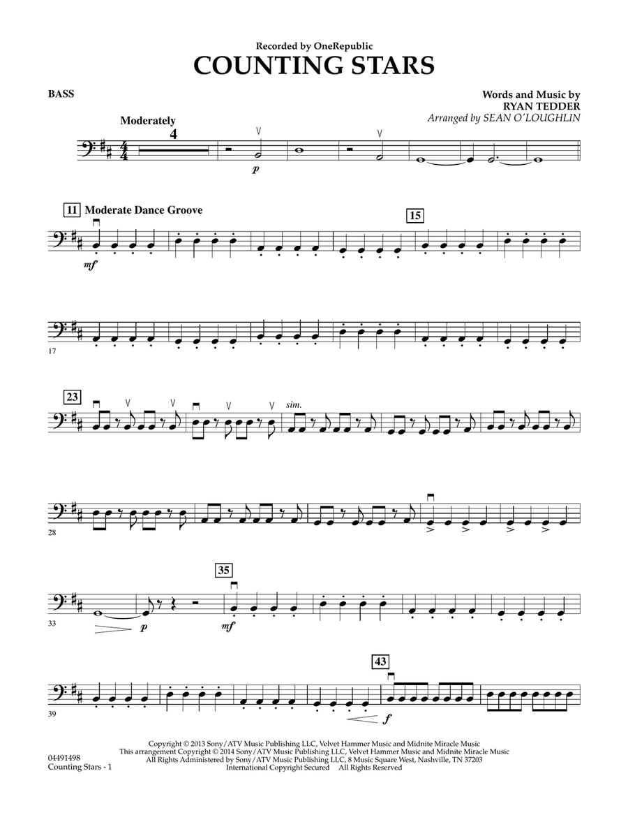 Counting Stars - Bass