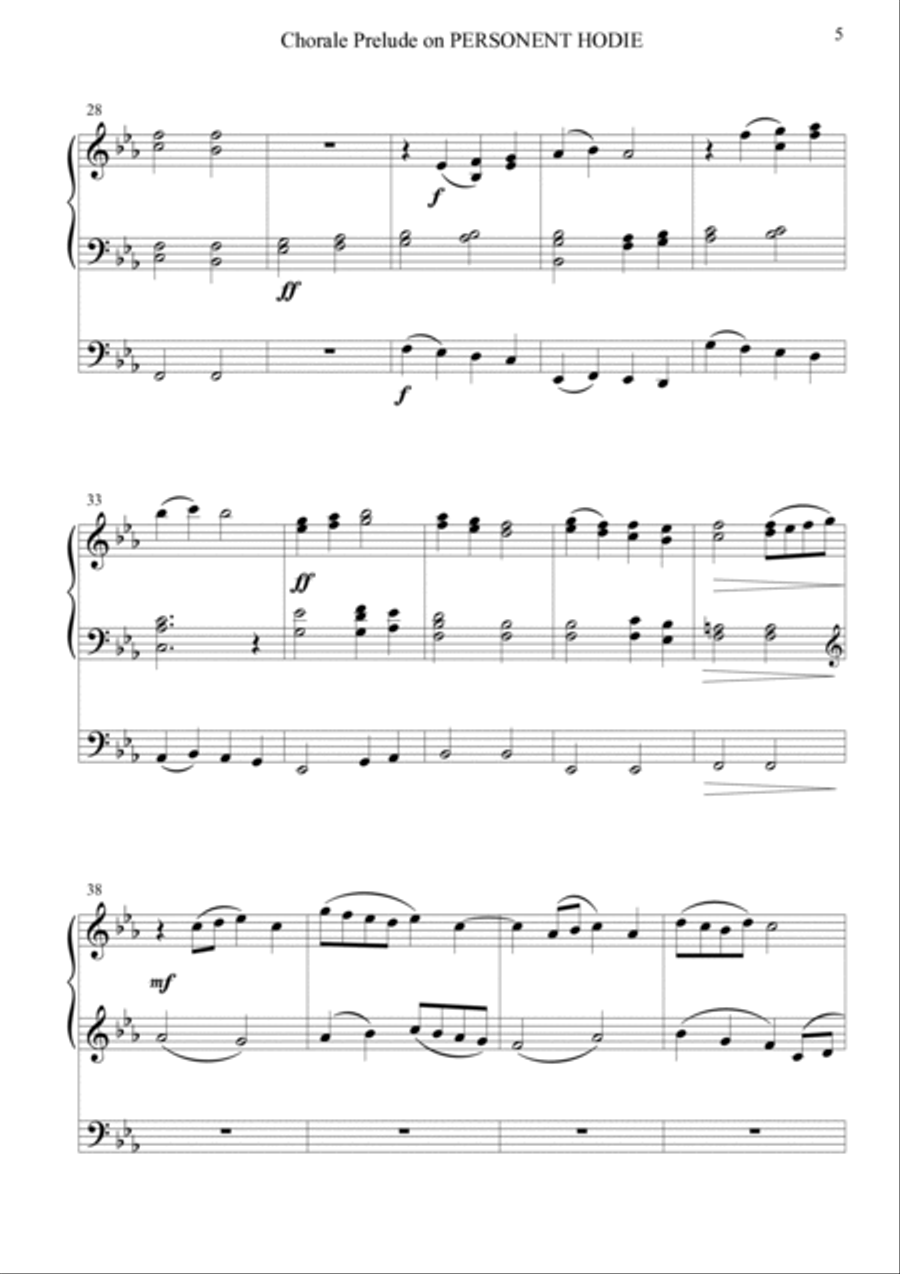 Chorale Prelude on Personent Hodie - Organ Organ Solo scores gallery preview page 5