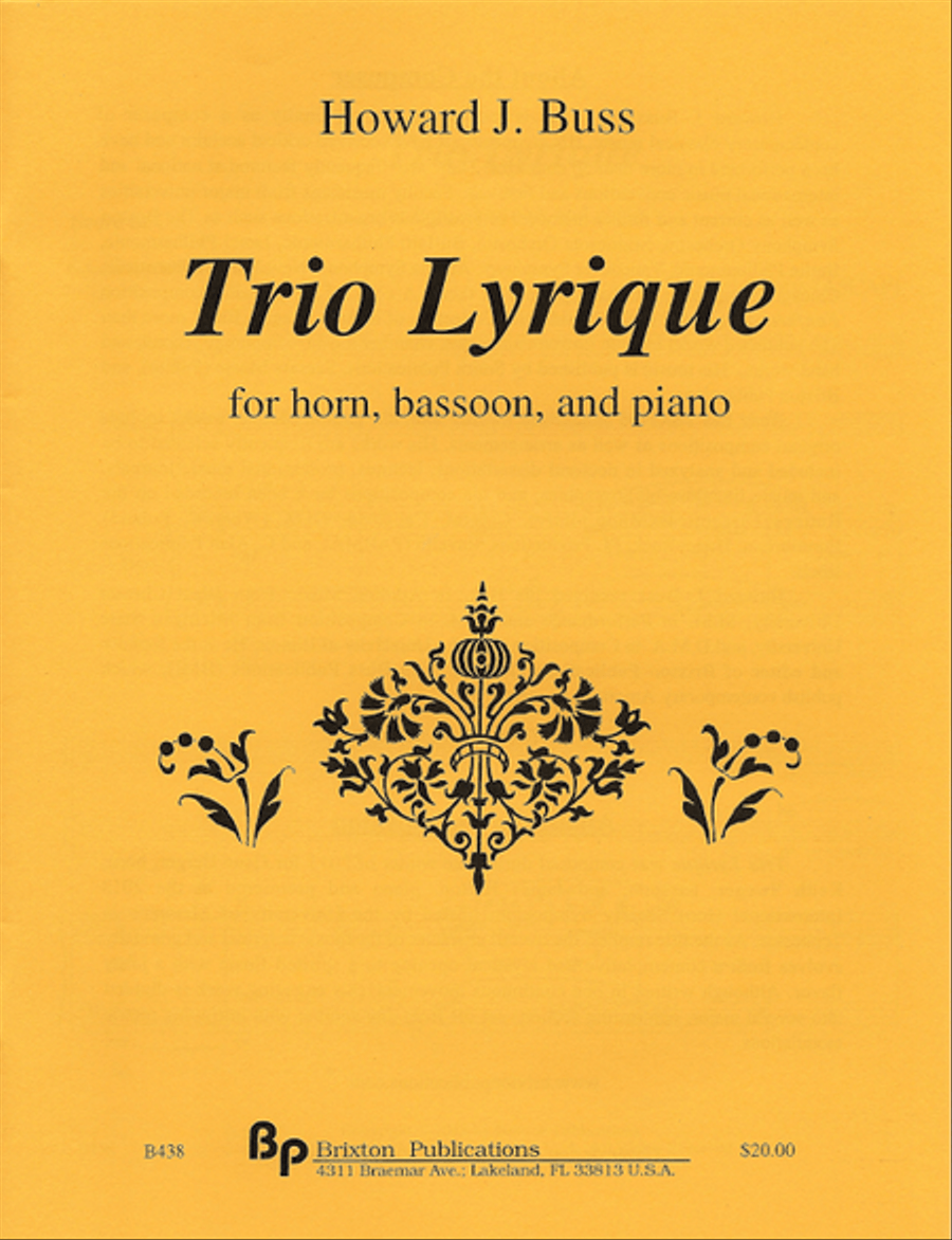 Trio Lyrique Bassoon scores gallery preview page 1
