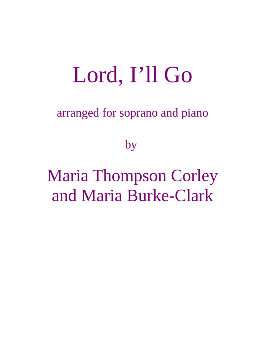 Lord, I'll Go Voice scores gallery preview page 1