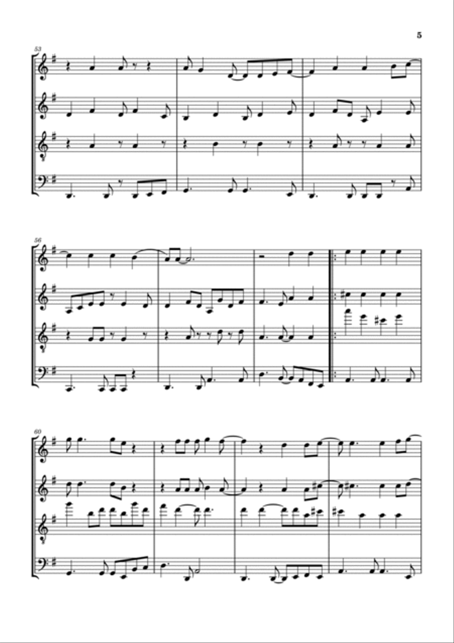 The Door Into Summer Woodwind Quartet scores gallery preview page 6