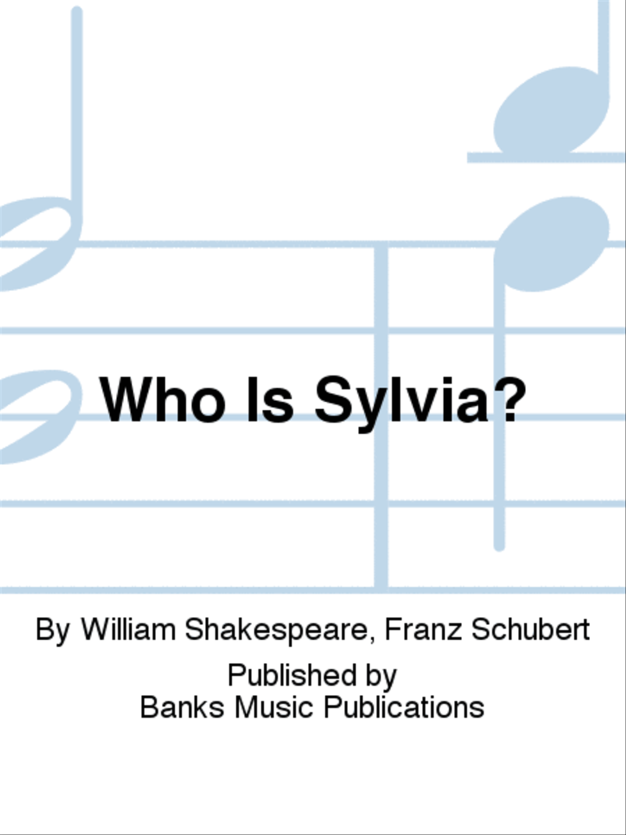 Who Is Sylvia? 4-Part scores gallery preview page 1
