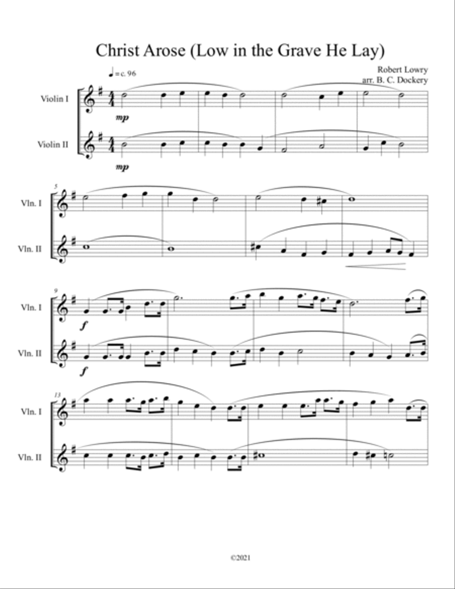 10 Easter Duets for Violin - Volume 1 String Duet scores gallery preview page 5