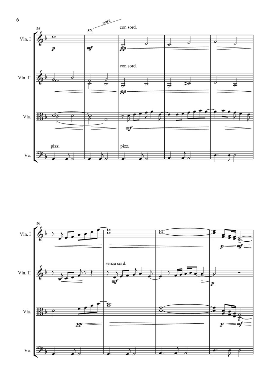 Distractions String Quartet scores gallery preview page 6