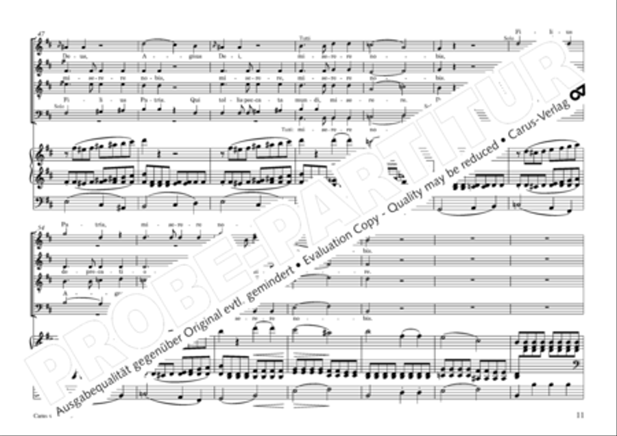 Mass in G Major 4-Part scores gallery preview page 14