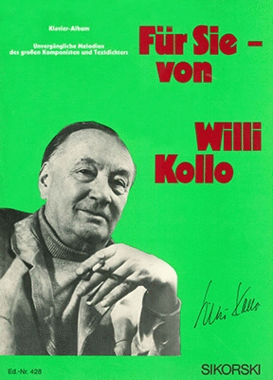 Fur Sie - Von Willi Kollo -unverg Ngliche Melodien Des Groen Komponisten Und Textdicht School and Community scores gallery preview page 1