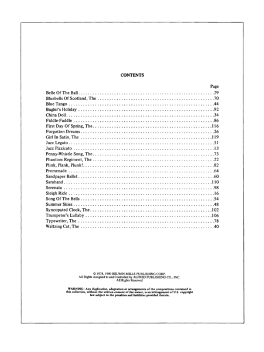 Leroy Anderson (Almost Complete) Piano Solo scores gallery preview page 5