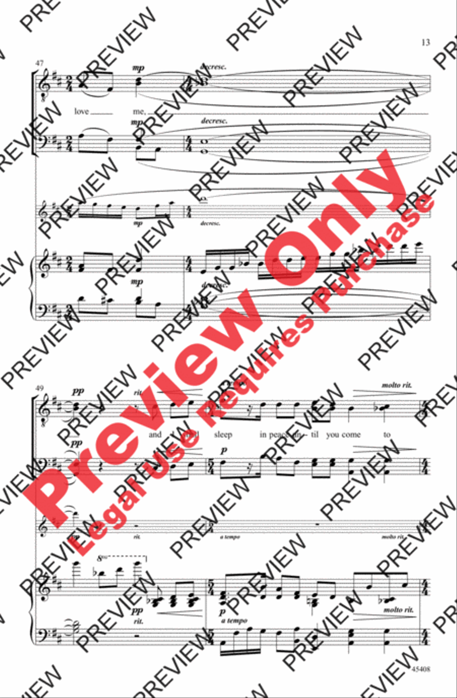 Danny Boy Danny Boy Men's Choir scores gallery preview page 13