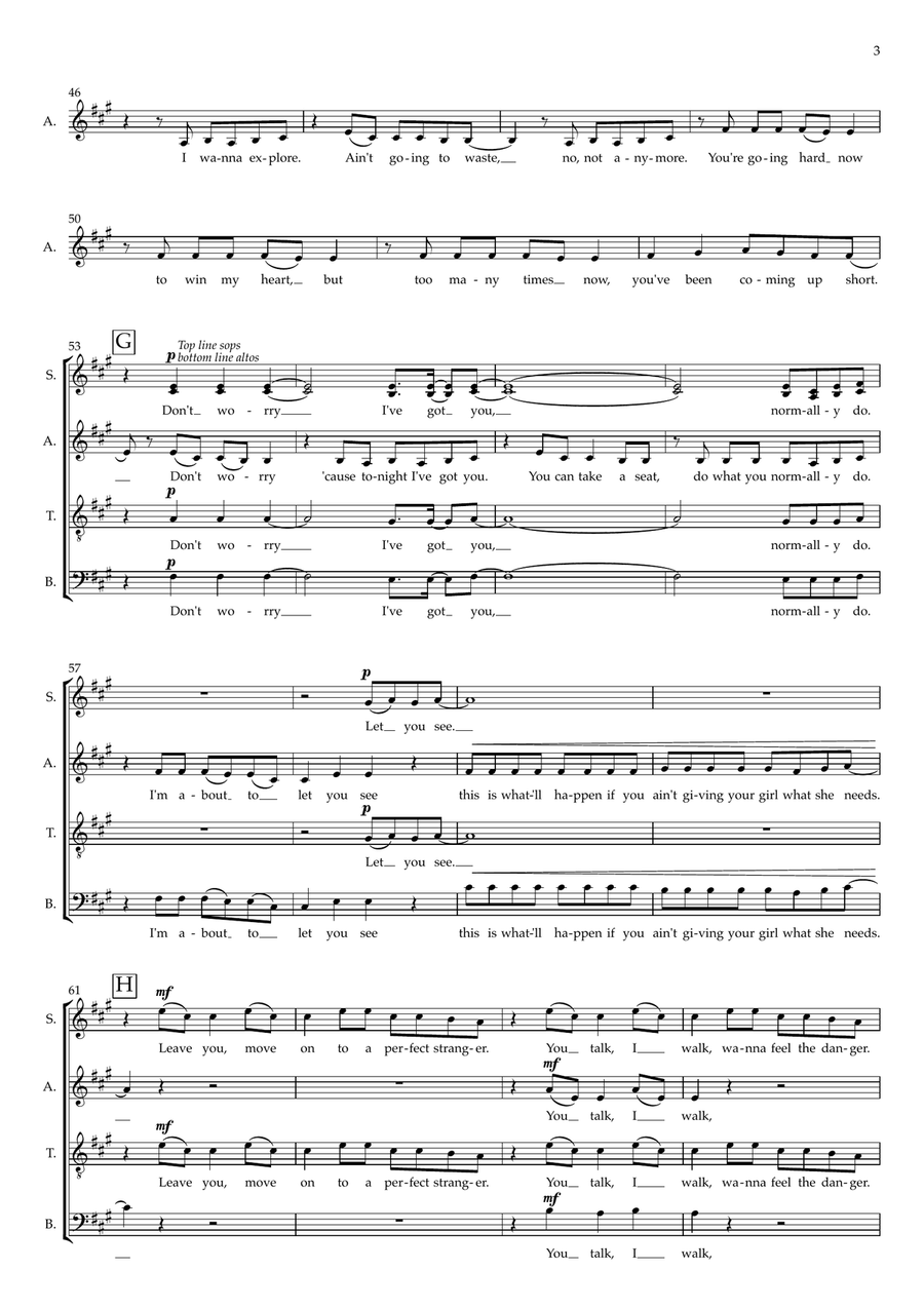 Get Outta My Way 4-Part scores gallery preview page 3