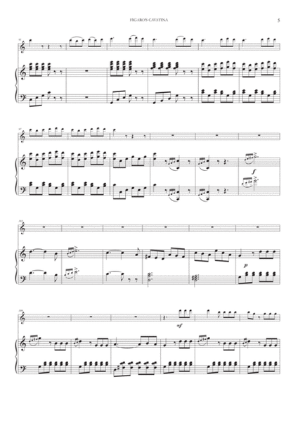 Figaro's Cavatina "Largo Al Factotum" for Violin and Piano image number null