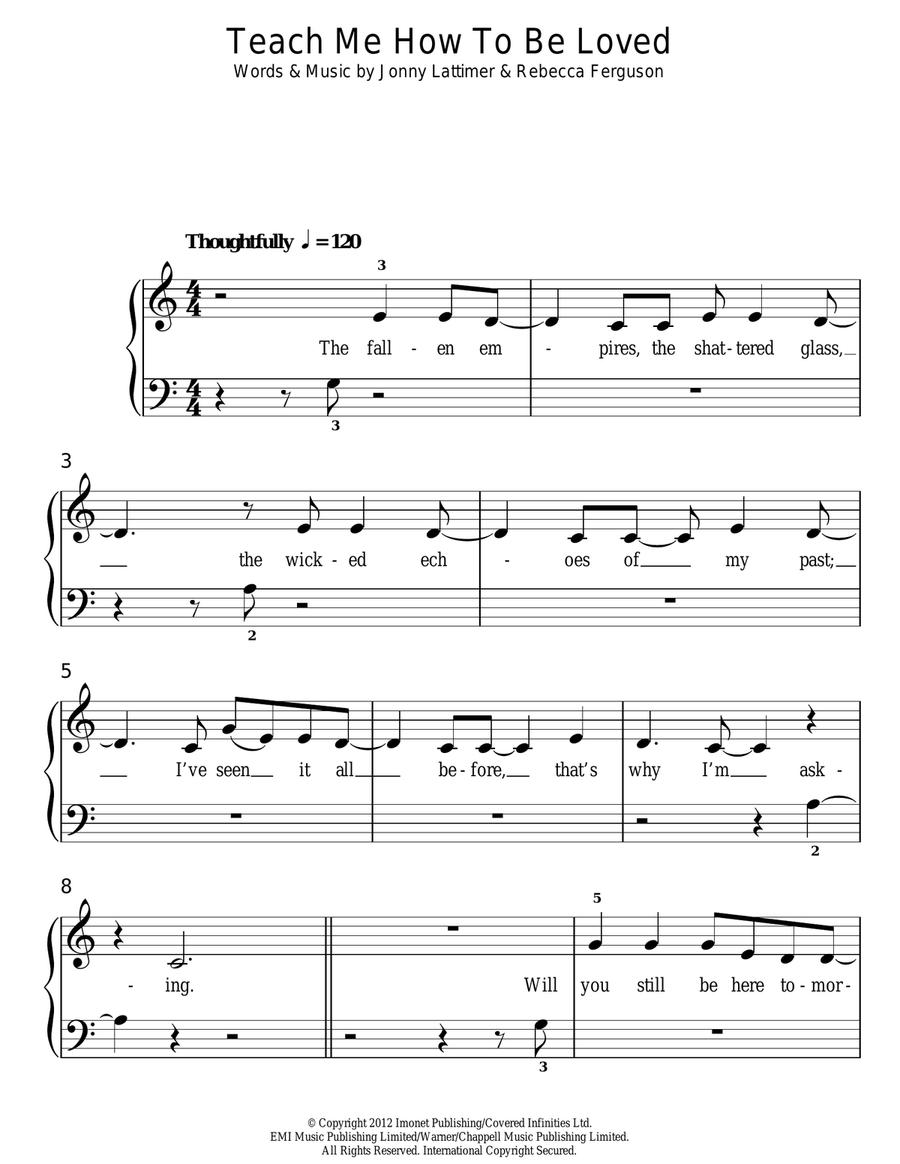 Rebecca Ferguson Sheet Music to download and print