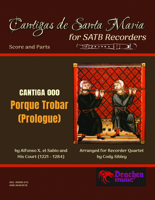 Book cover for Cantigas de Santa Maria 000 Porque Trobar (Prologue)