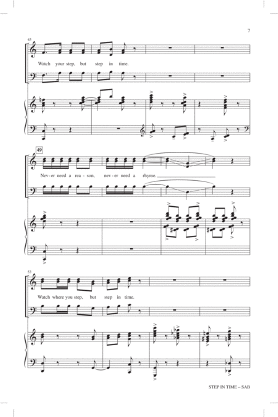 Step In Time 3-Part scores gallery preview page 6