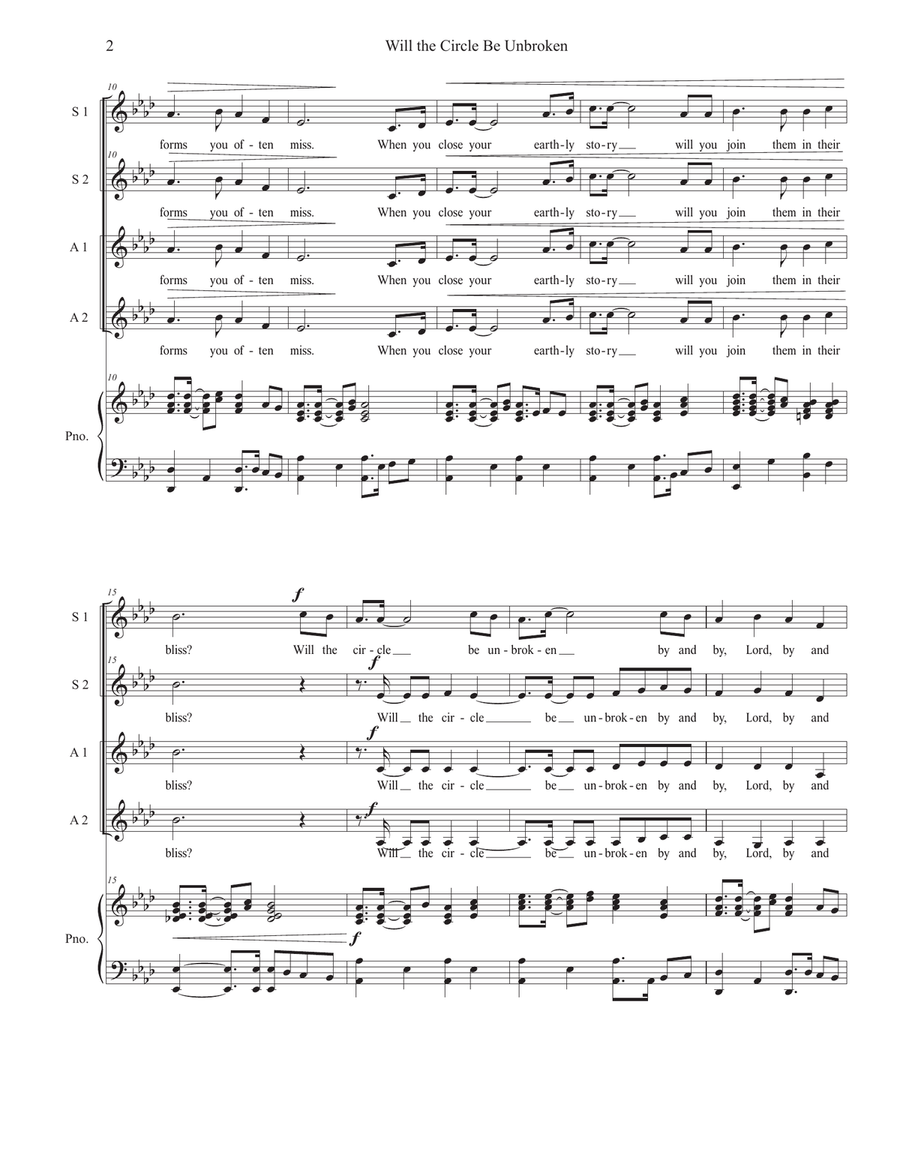 Will the Circle Be Unbroken SSAA scores gallery preview page 2