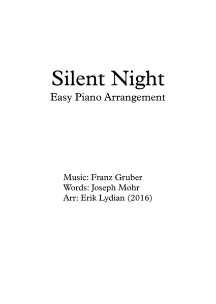Silent Night - Easy Piano Arrangement image number null