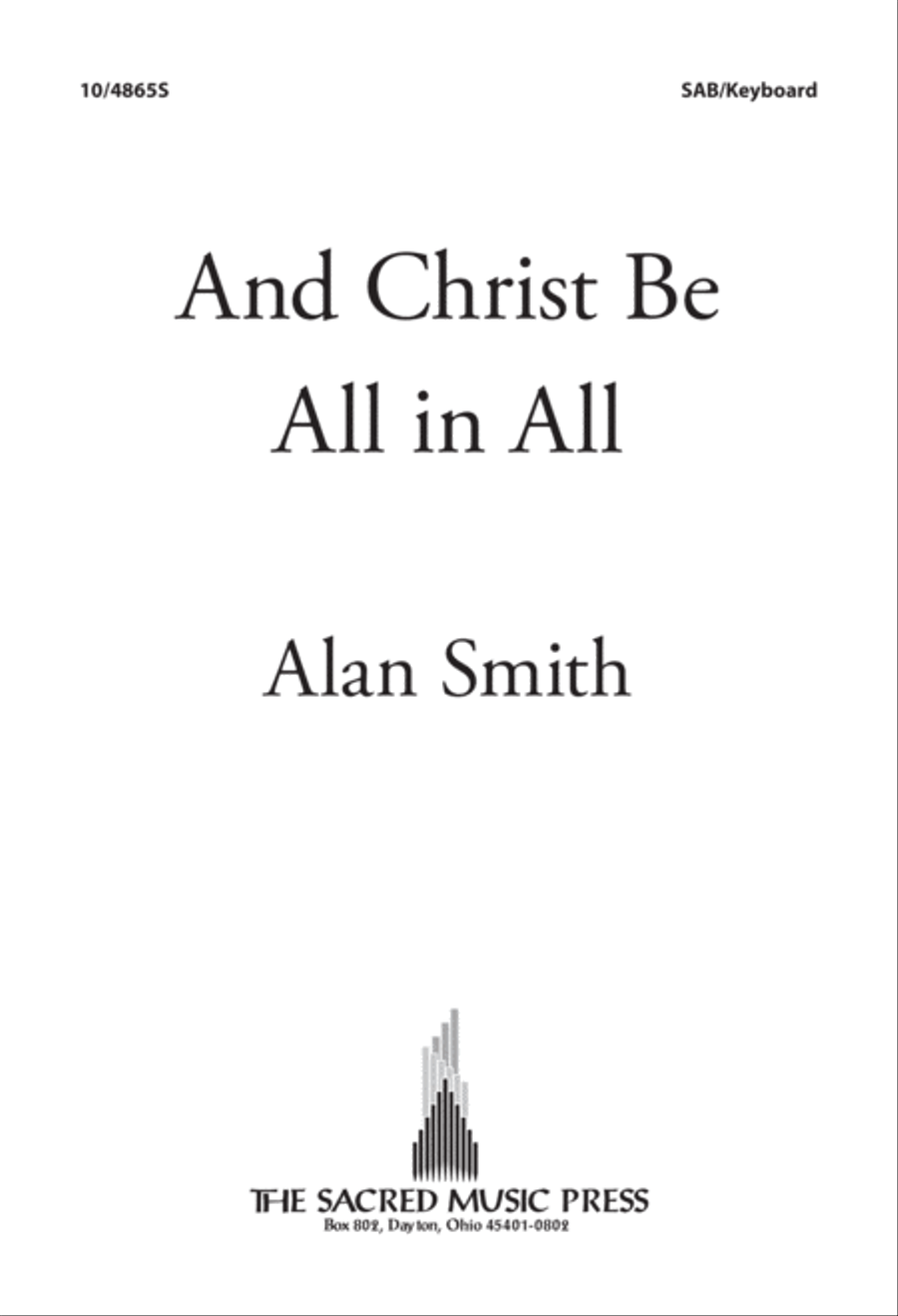 And Christ Be All in All 3-Part scores gallery preview page 1