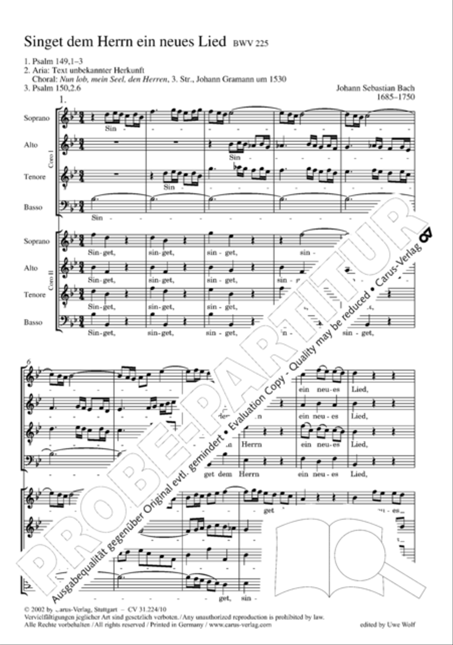The complete motets (without Bc) Choir scores gallery preview page 8