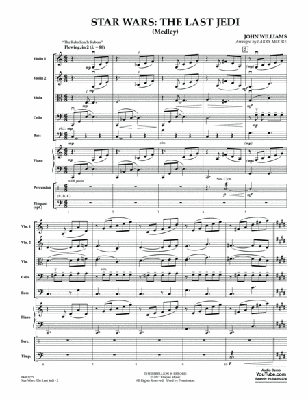 Star Wars: The Last Jedi (Medley) (Arr. Larry Moore) - Conductor Score (Full Score)