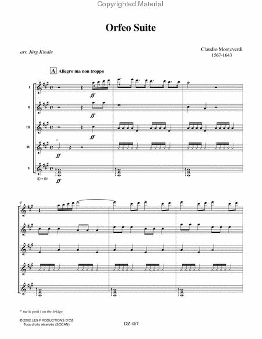 Orfeo Suite Guitar Ensemble scores gallery preview page 2