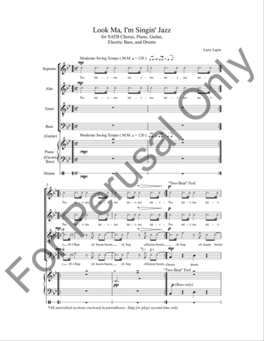 Look Ma, I'm Singin' Jazz 4-Part scores gallery preview page 2