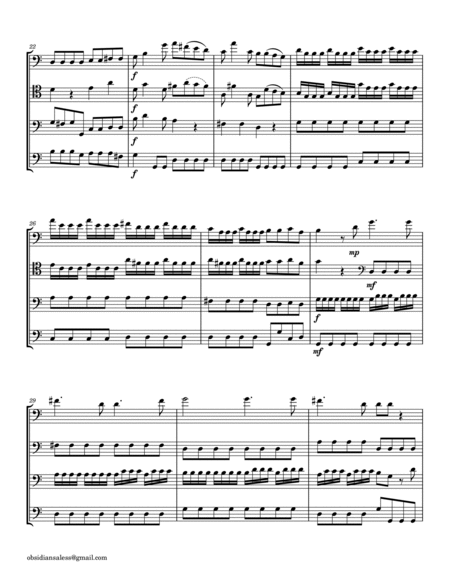 A. Vivaldi: Allegro from Concerto in C Major, RV 399 for Cello Quartet image number null