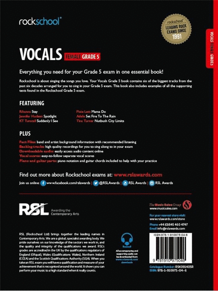 Rockschool: Vocals Grade 5 - Female (2014)