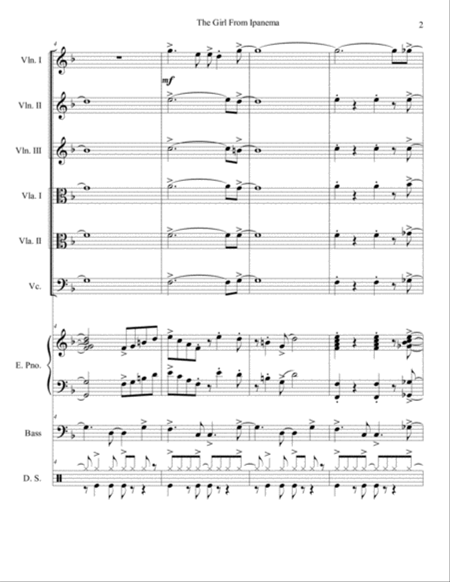 The Girl From Ipanema (garôta De Ipanema) Set of Parts scores gallery preview page 2