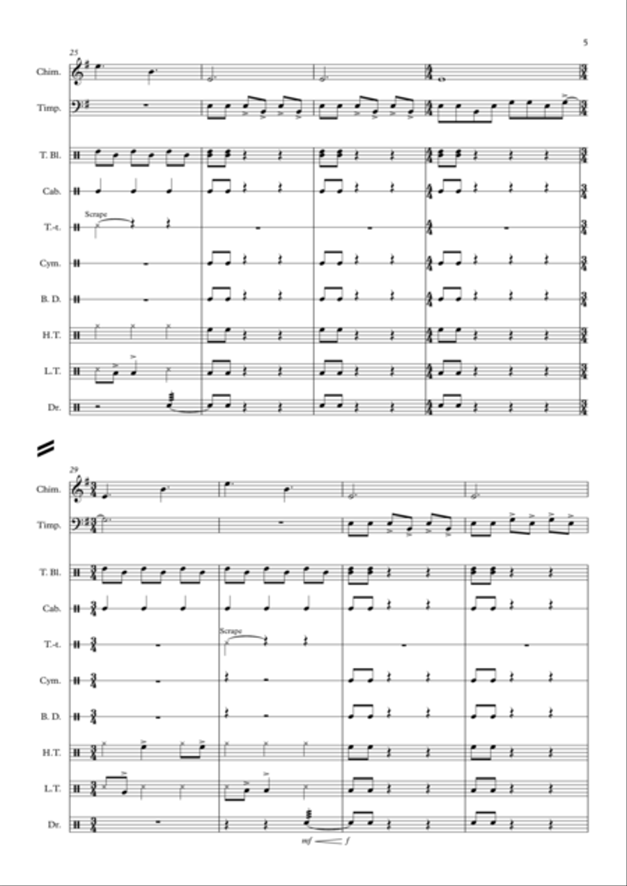 Just Like Clockwork Percussion Ensemble scores gallery preview page 5