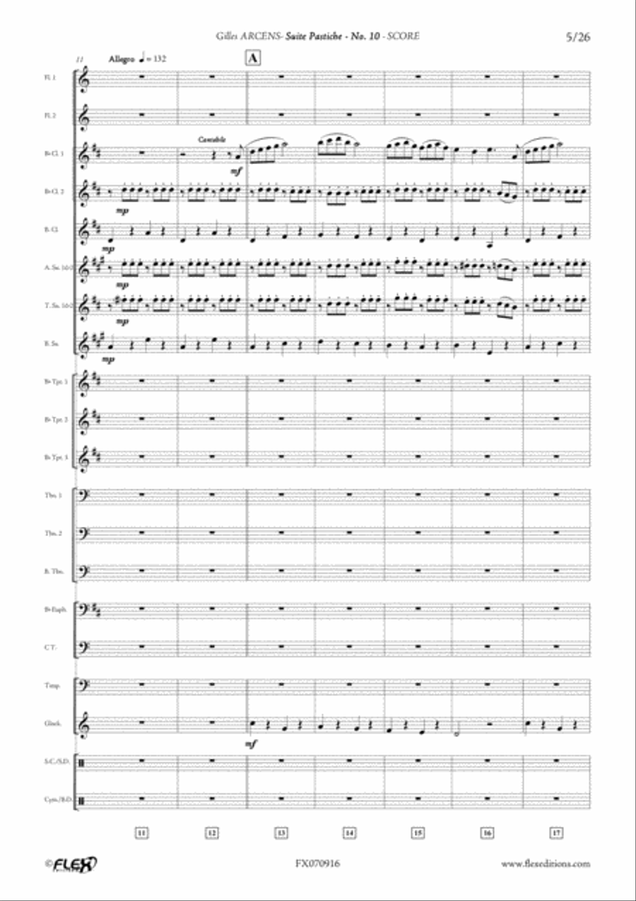 Suite Pastiche: No. 10 Concert Band scores gallery preview page 5
