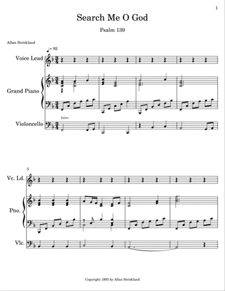Search Me O God Small Ensemble scores gallery preview page 1